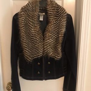 Denim Jacket W/Fur